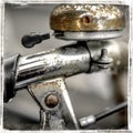 Old bicycle bell with rust Royalty Free Stock Photo