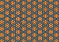 Rusty Hexagon Flower Pattern