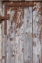 Rusty hinge wooden door