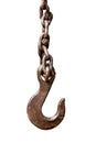 Rusty hook on chain Royalty Free Stock Photo