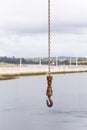 Rusty hook and chain Royalty Free Stock Photo