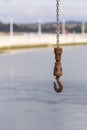 Rusty hook and chain Royalty Free Stock Photo