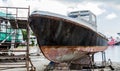Rusty Hull in Dry Dock Royalty Free Stock Photo