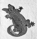 Rusty Iguana metal outdoor / indoor wall decor - black and white
