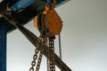 Rusty industrial chain hoist Royalty Free Stock Photo