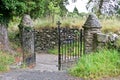 Rusty iron cemetery gate, Glendalough, Ireland Royalty Free Stock Photo