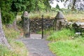 Rusty iron cemetery gate, Glendalough, Ireland Royalty Free Stock Photo