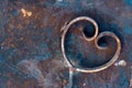 Rusty iron heart Royalty Free Stock Photo