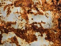 Rusty Iron Metal Rust Background Plate Steel Sheet Old Copper Paint Brown Brush Paint Grunge Rustic Vintage Wall Floor Plate Dirty Royalty Free Stock Photo