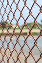 Rusty iron net Royalty Free Stock Photo