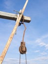The rusty iron pulley Royalty Free Stock Photo
