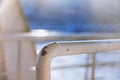 Rusty Iron railings of tour boat Royalty Free Stock Photo