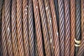 Rusty iron rope texture