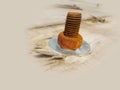 Rusty iron thread