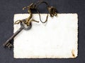 Rusty key and empty photography Royalty Free Stock Photo