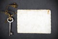 Rusty key and empty photography Royalty Free Stock Photo
