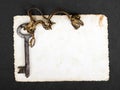 Rusty key and empty photography Royalty Free Stock Photo