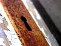 Rusty keyhole Royalty Free Stock Photo