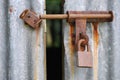 Rusty Latch And Lock Royalty Free Stock Photo