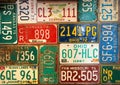 Rusty license plate collection Royalty Free Stock Photo