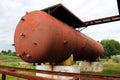 Rusty liquified gas cylinder Royalty Free Stock Photo