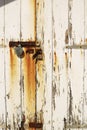 Rusty locks on Beach hut Royalty Free Stock Photo