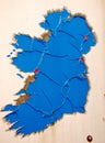 A Rusty Map Of Ireland! Royalty Free Stock Photo