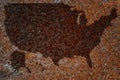 Rusty map of US