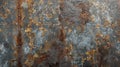 Rusty metal background, abstract texture of vintage iron sheet, old steel plate close-up. Concept of grunge, rough surface, rust, Royalty Free Stock Photo