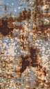 Rusty metal background,Rusted white painted metal wall. Rusty metal background with streaks of rust. Rust stains. The metal surfac Royalty Free Stock Photo