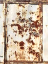 Rusty metal background with streaks of rust. Corroded metal background. Rust stains. Rusty corrosion. Royalty Free Stock Photo