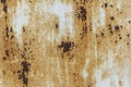 Rusty metal background.The texture of old rusty metal.Spots and streaks of rust on the light metal surface Royalty Free Stock Photo