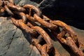 Rusty metal chains