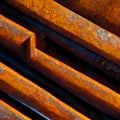 Rusty metal construction. Closeup texture background