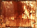 Rusty metal frame background Royalty Free Stock Photo
