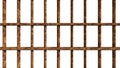 Rusty metal grating isolated on white background Royalty Free Stock Photo