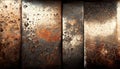 rusty metal grunge background aged texture iron AI generated