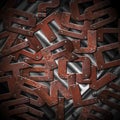 Rusty Metal Letters Background