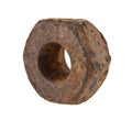 Rusty metal nut isolated on white background Royalty Free Stock Photo