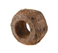 Rusty metal nut isolated on white background Royalty Free Stock Photo