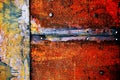 Rusty metal with old cracked paint Royalty Free Stock Photo