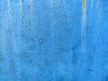 Rusty metal panel with cracked blue paint, corroded grunge metal background Royalty Free Stock Photo