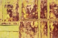 Rusty metal panel textured wallpaper background Royalty Free Stock Photo