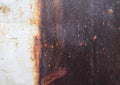 Rusty metal panel white color Royalty Free Stock Photo