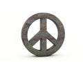Rusty metal peace symbol