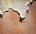 Rusty metal & Peeled Paint Royalty Free Stock Photo