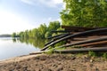 Rusty metal pipes in the forest Royalty Free Stock Photo