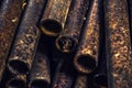 Rusty metal pipes Royalty Free Stock Photo