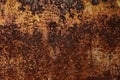 Iron surface rust. Vintage metal sheet background Royalty Free Stock Photo