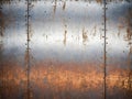 Rusty metal plate with rivets. Royalty Free Stock Photo